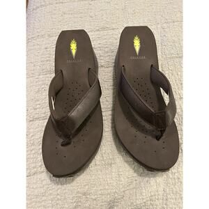 VOLATILE Sandals Wedge Leather Womens Platform Y2K Sz 9